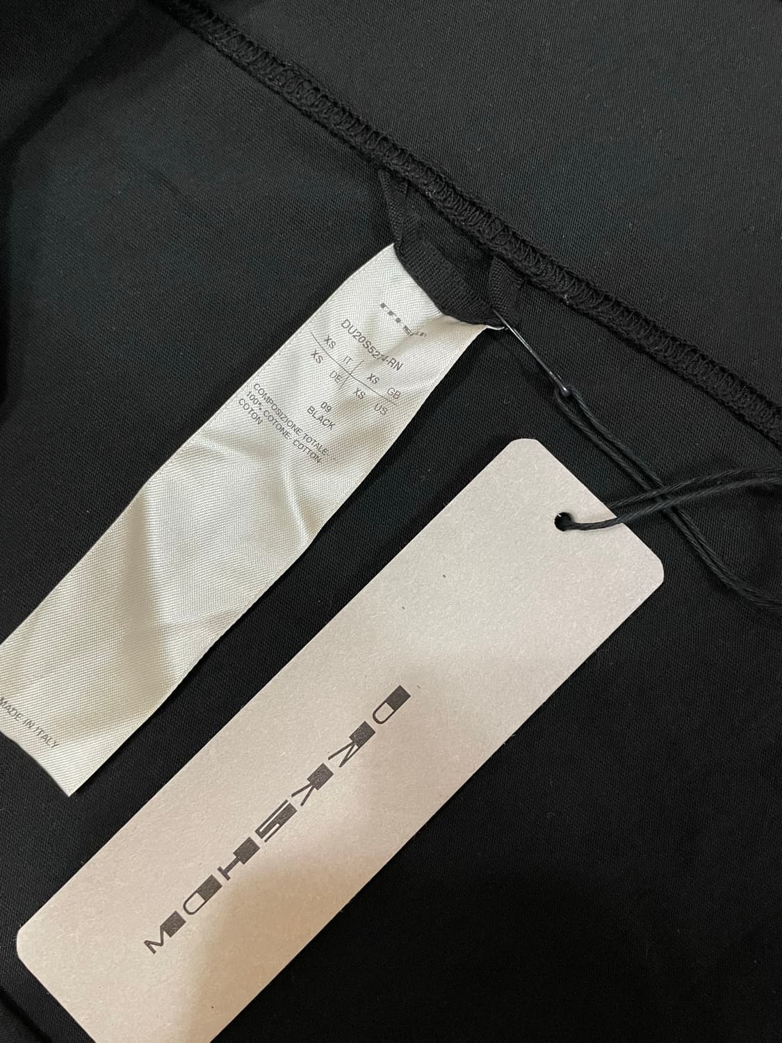 [xs] 릭오웬스 20ss 점보 티 블랙 상품이미지4