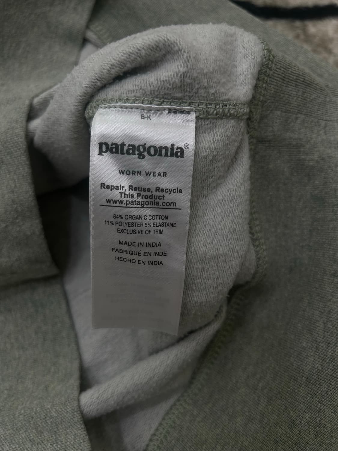 [S]파타고니아 파스텔 오가닉코튼 맨투맨/약기모 상품이미지6