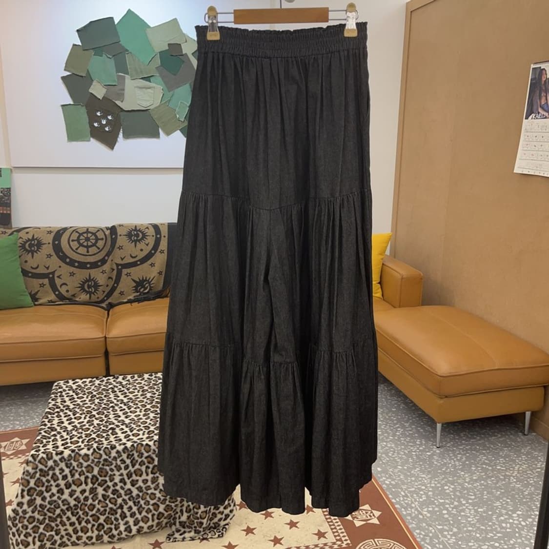 빈티지 모리 코지룩 스트릿 유니크 플레어 개더 바지 F C09403 상품이미지4