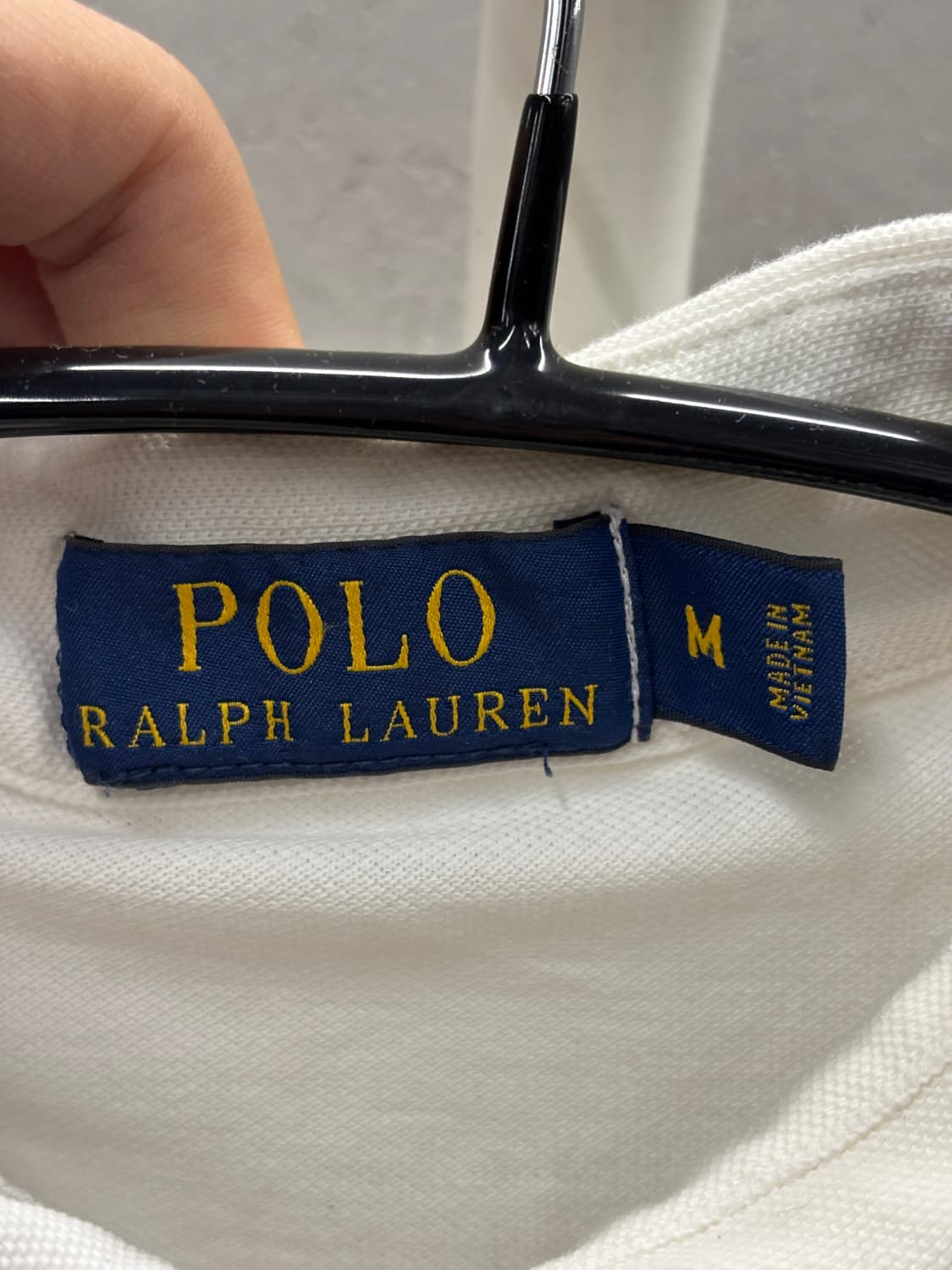폴로 랄프로렌 화이트 반팔 카라티 M 상품이미지4