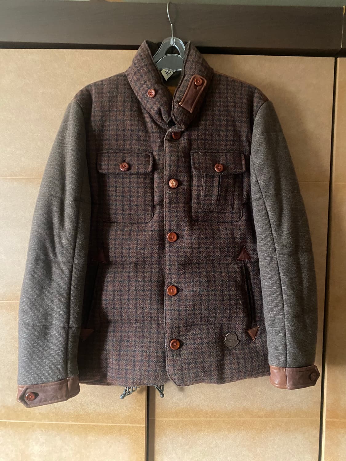 헤링본 트위드 다운 퀄팅 자켓 상품이미지1