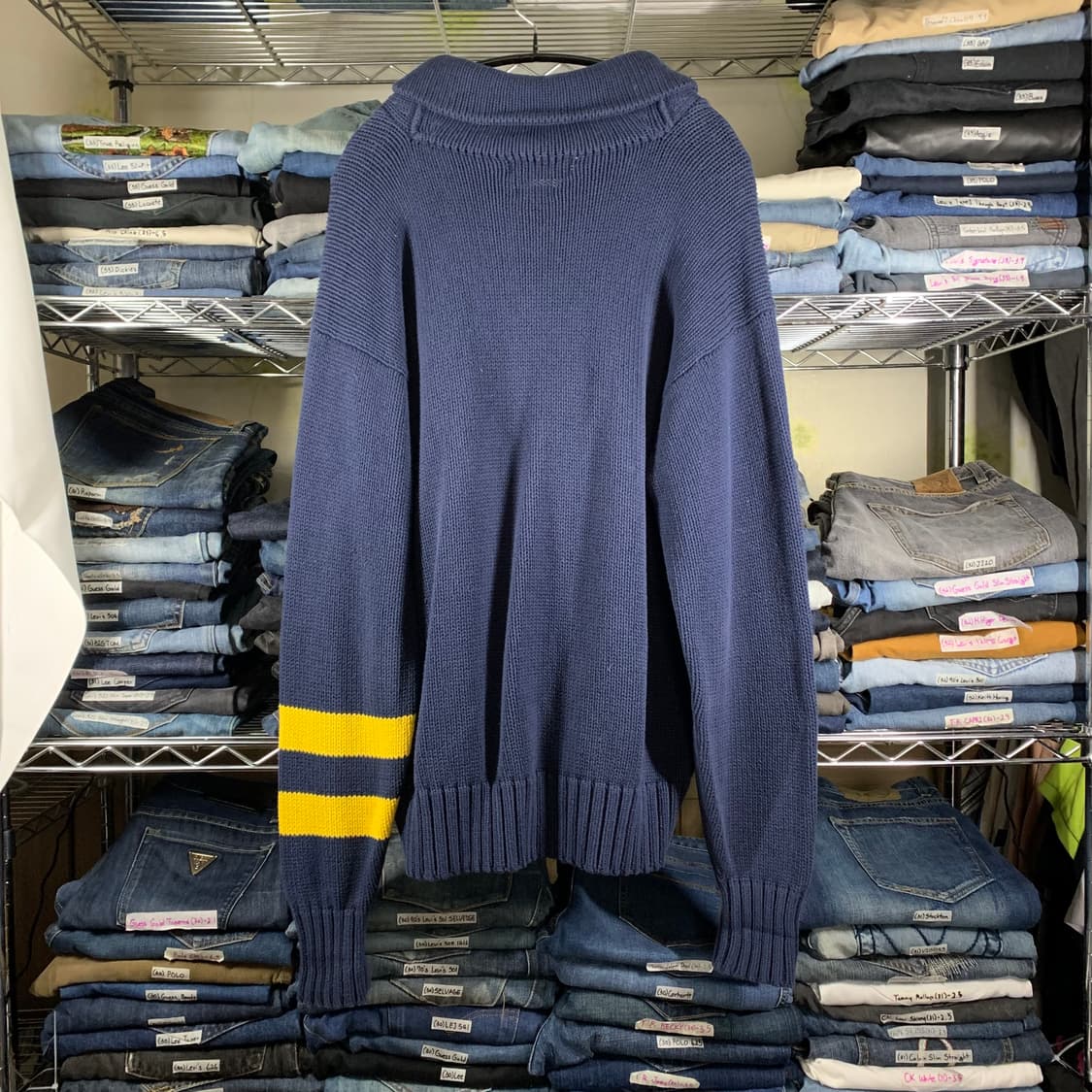 [표기 L, 실측 XL] 폴로 랄프로렌 숄카라 니트 상품이미지3