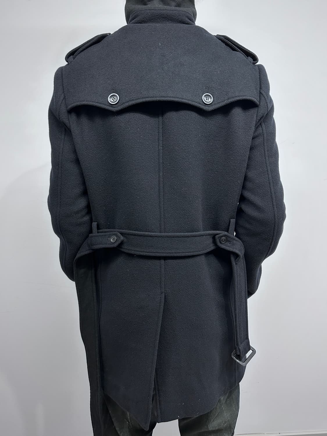 하이넥 판넬 더블 코트 상품이미지3