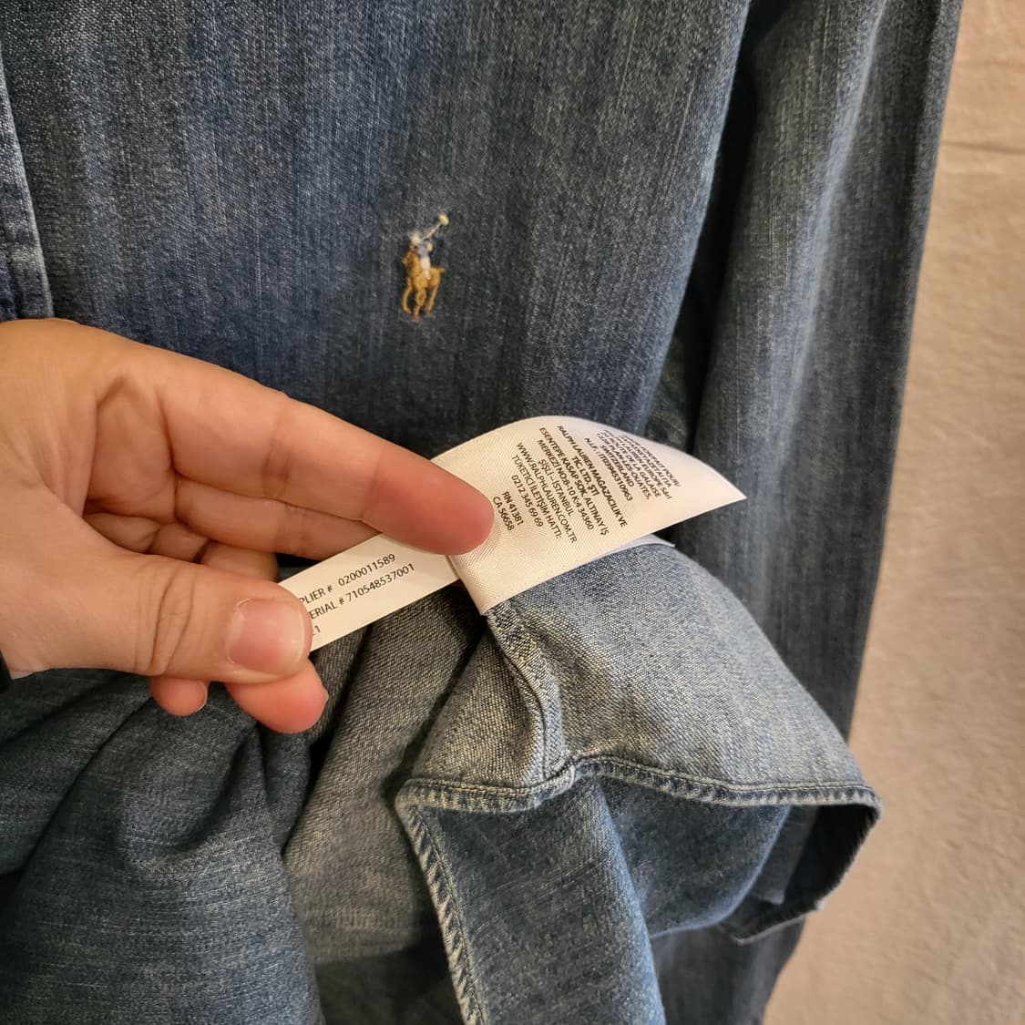 폴로 랄프로렌 데님 셔츠 청남방 상품이미지5