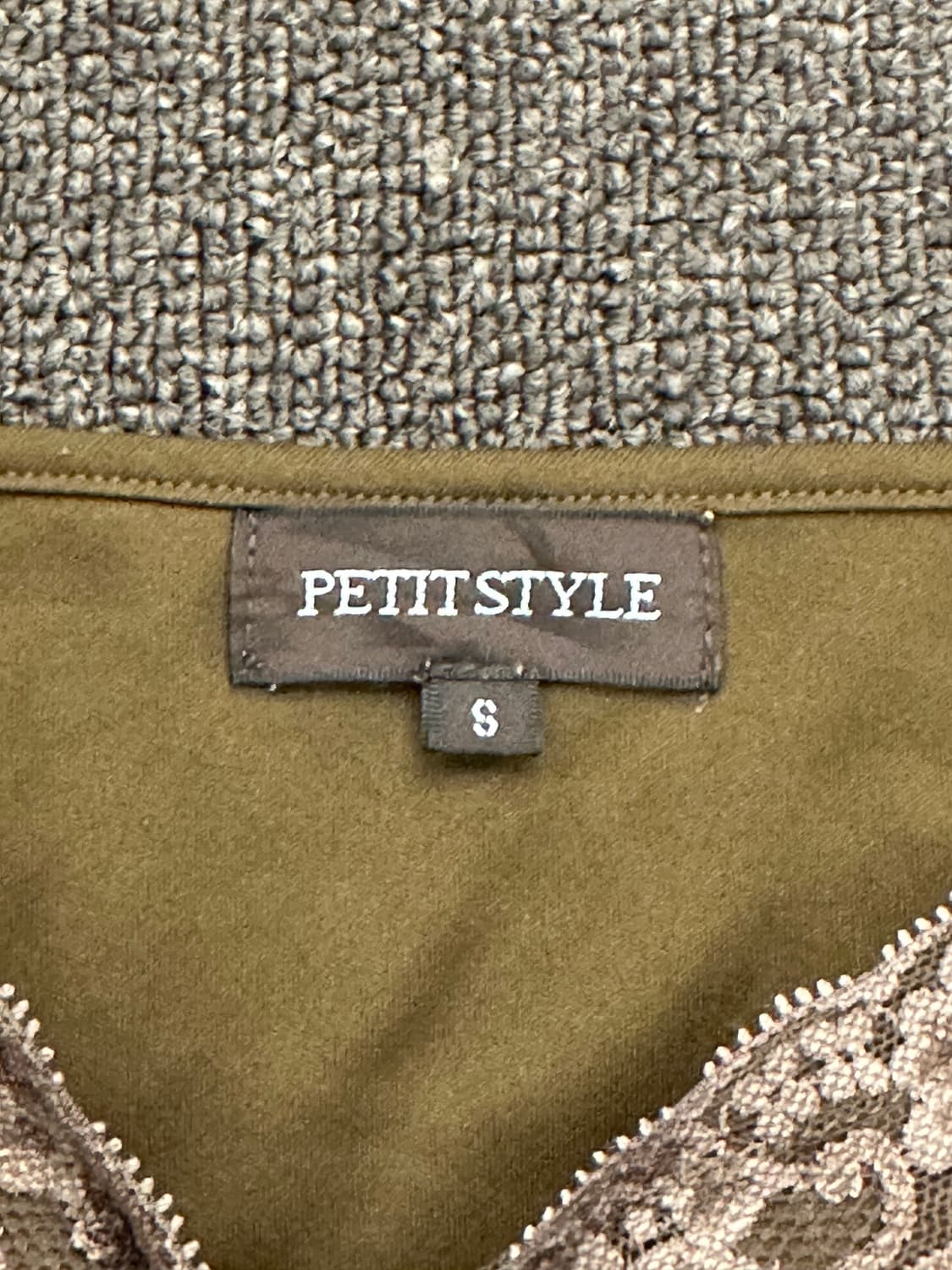 S)Japanese vintage 여성 브라운 레이스 나시 상품이미지3