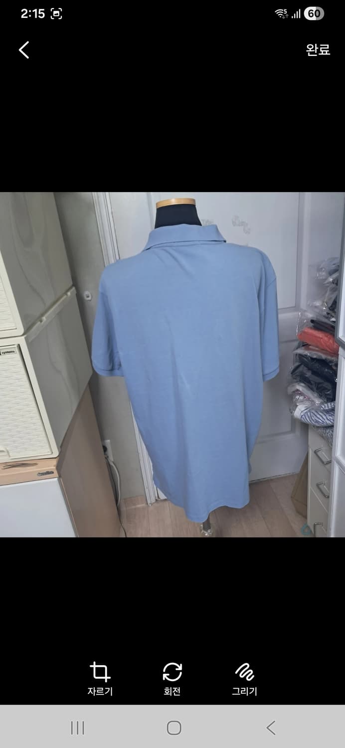 폴로 랄프로렌 카라티 반팔티셔츠 하늘색 L(약100) 상품이미지3