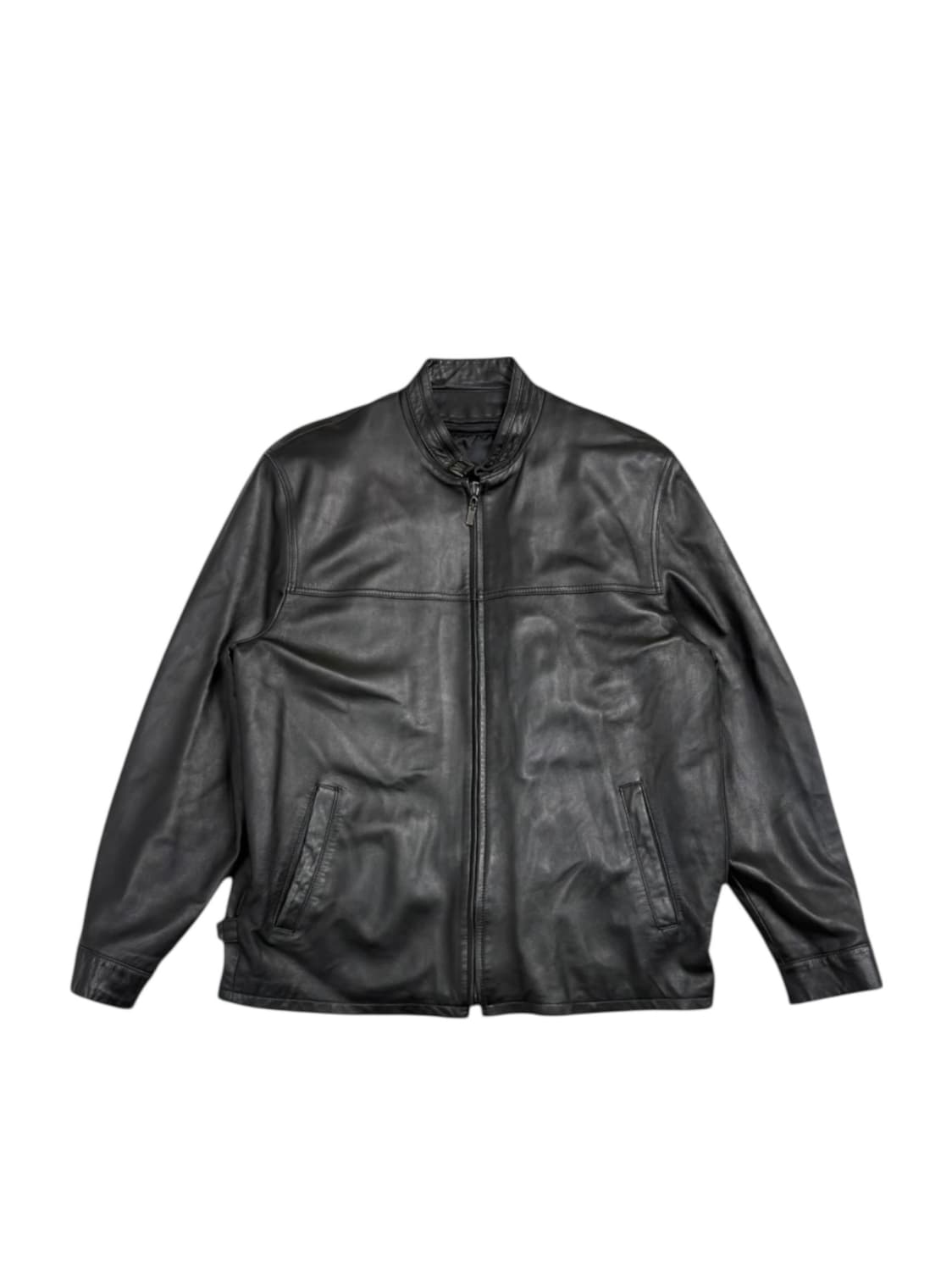 진용 남성용 블랙 가죽 자켓 상품이미지2