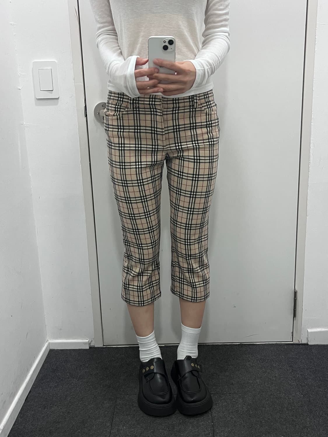 버버리 베이지 노바체크 카프리 팬츠 바지 상품이미지2