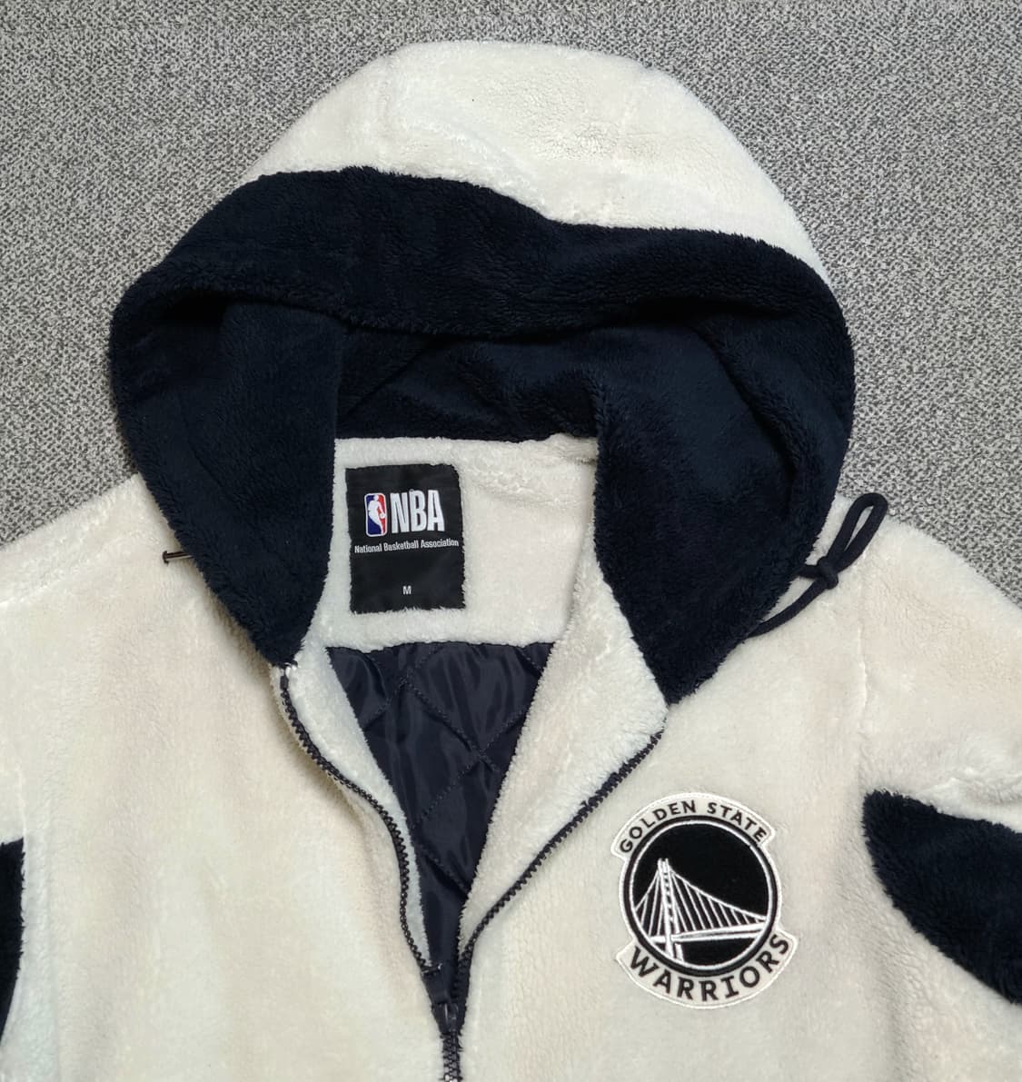 NBA 골든스테이트 워리어스 컬러블럭 롱기장 보아 후드집업  아메리칸 버 상품이미지3