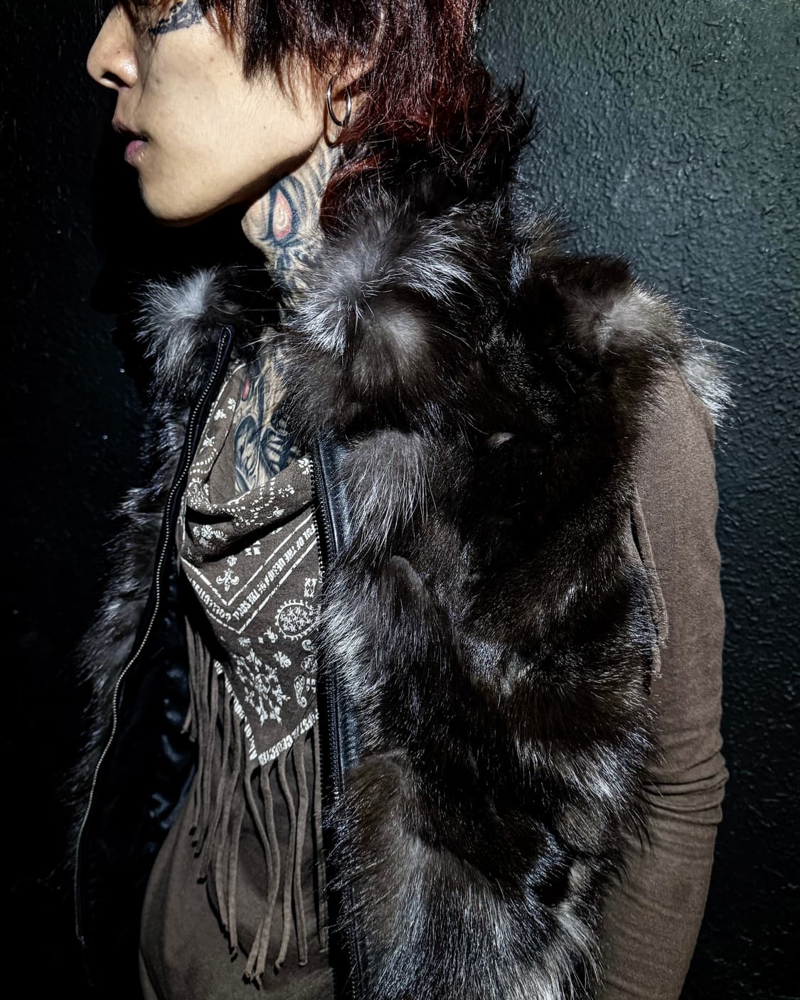 Fox Fur & Sheepskin Leather Vest 상품이미지1