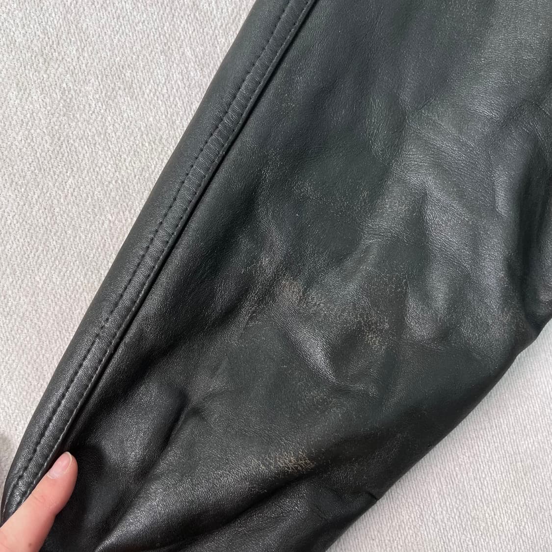 100 아메리칸 빈티지 90s 투웨이 퍼카라 가죽 자켓  상품이미지8