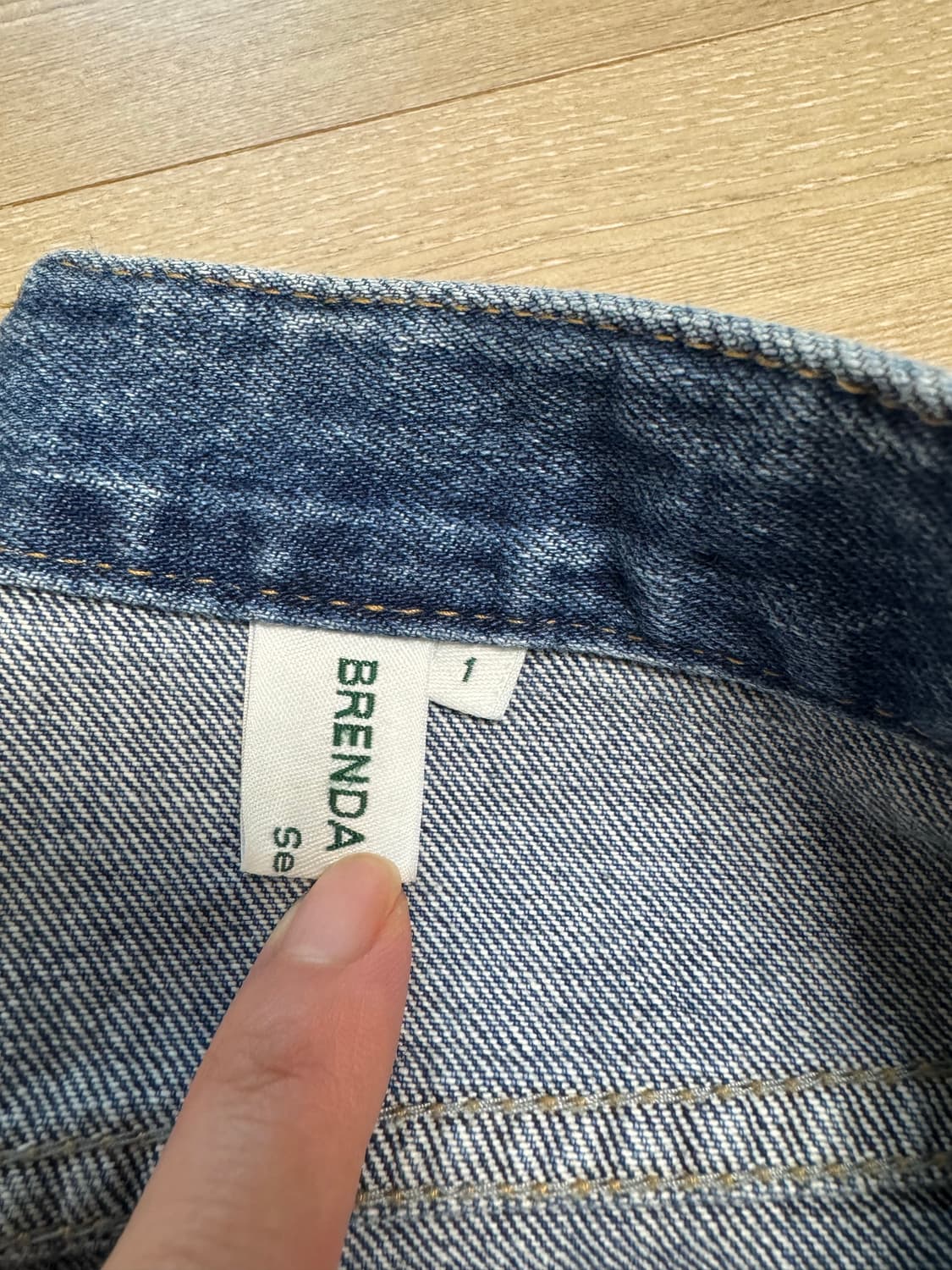 브렌다 브렌든 서울 블루 스트레이트 데님팬츠 1사이즈  상품이미지6