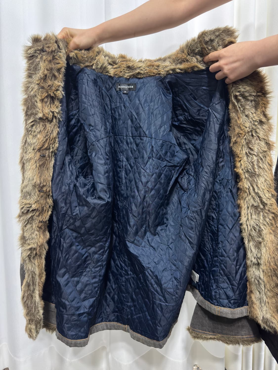 fur detail denim jacket 상품이미지7