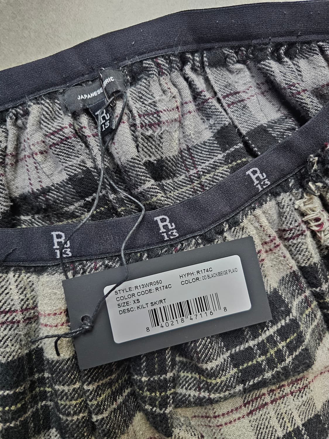 R13 킬트 스커트 xs 상품이미지7
