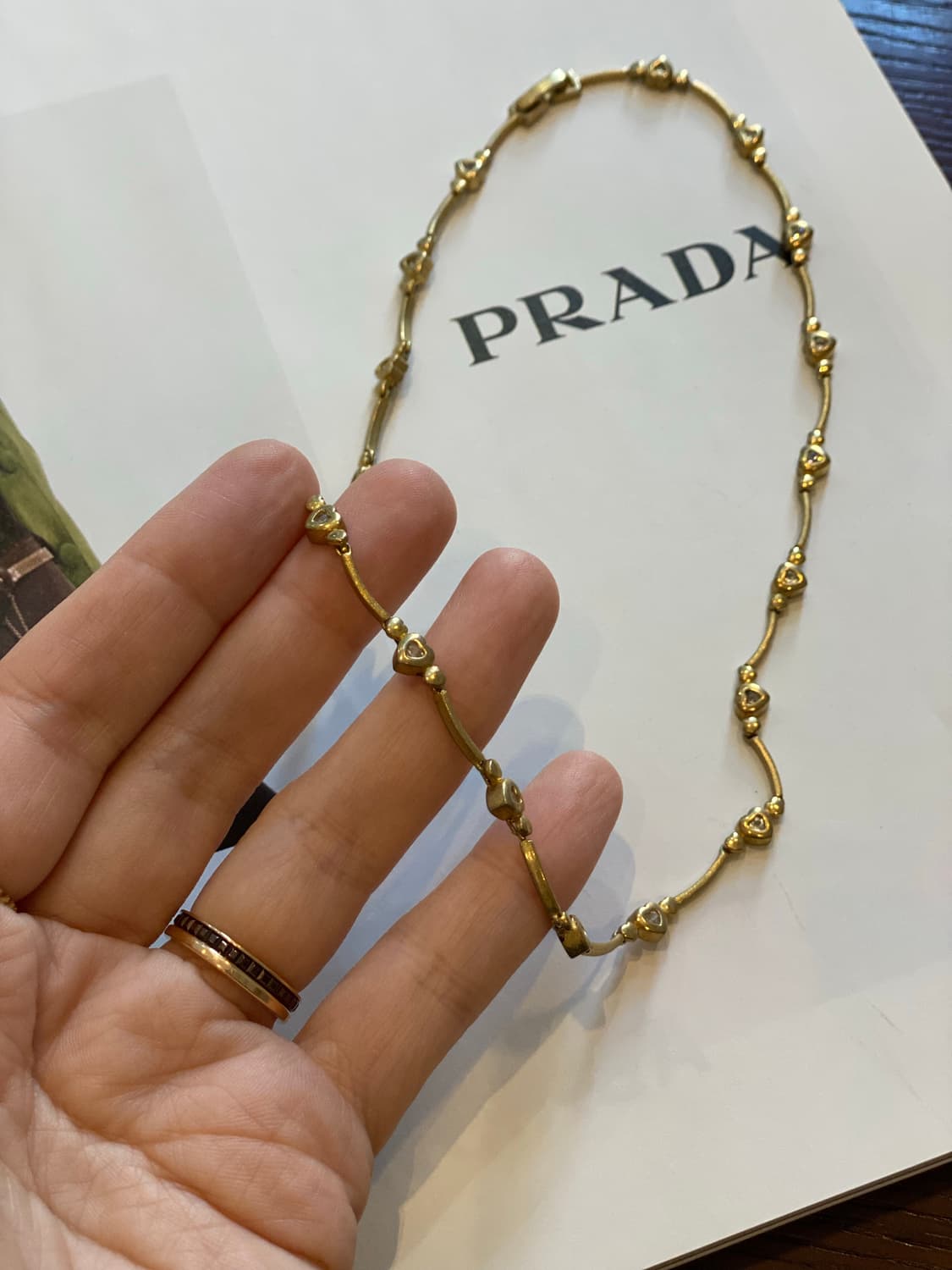 빈티지 골드 하트 큐빅 목걸이 키치 페어리 모리 오리엔탈 상품이미지5