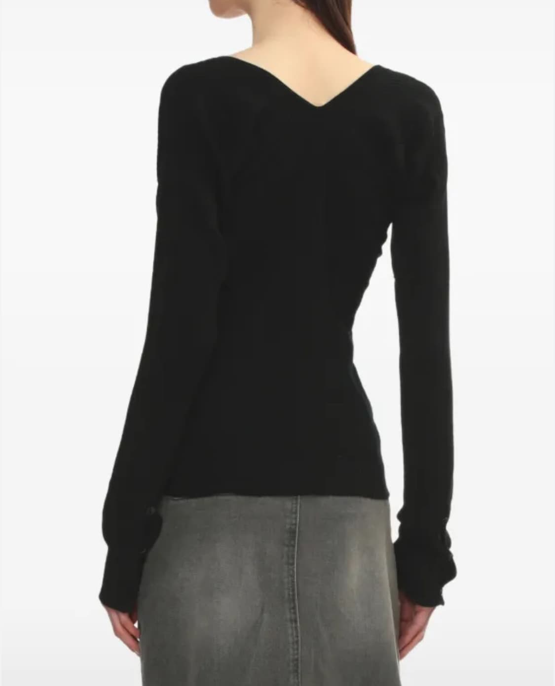 로우클래식 25FW 울 가디건 LW251KN02BK 블랙 상품이미지4