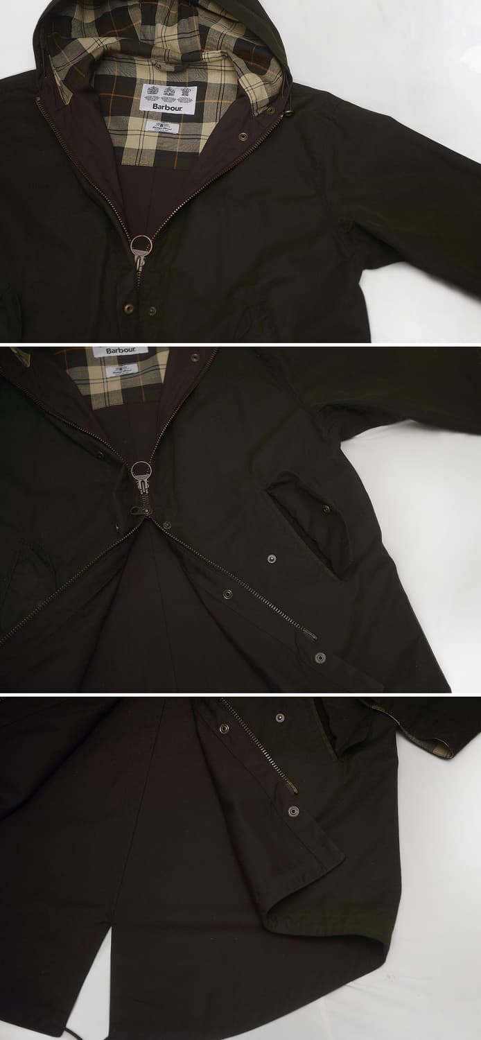 바버 토렌트 피쉬테일 후드 야상 왁스 자켓 (UK12 / EU38) 상품이미지8