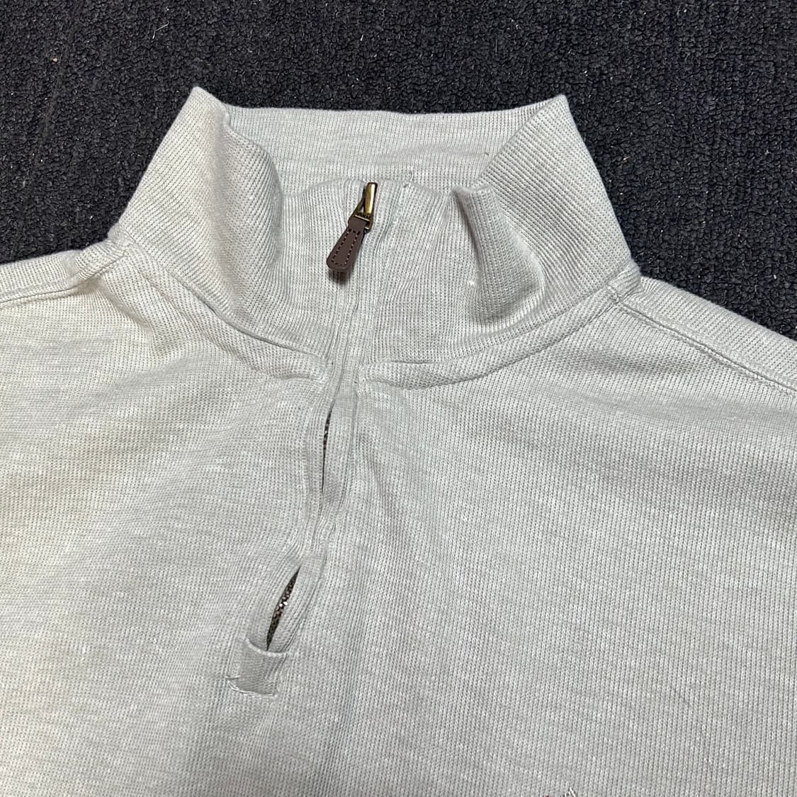 폴로 신형 큐알탭 피마코튼 니트 반집업 맨투맨 M  상품이미지3