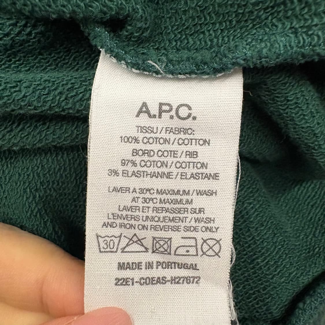 [정품/XXL] A.P.C. 아페쎄 로고 후드티 b17 상품이미지6