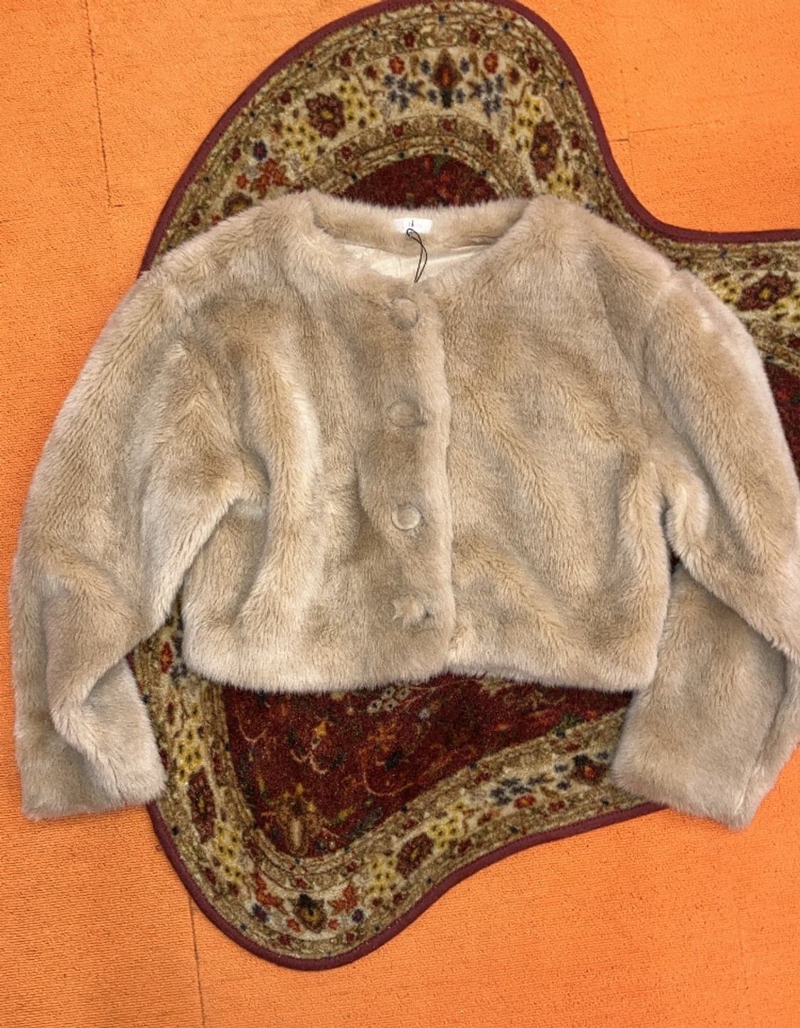 jpn 곰돌이 크롭 퍼자켓 상품이미지1