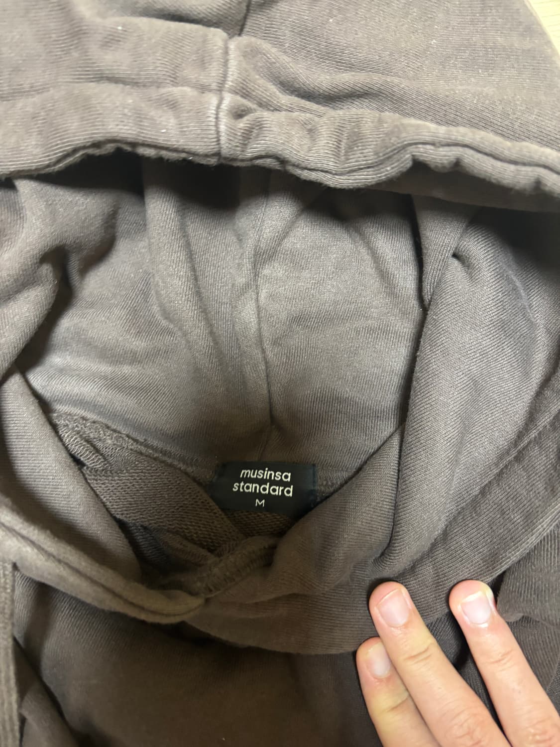 무신사 스탠다드 브라운 후드티 M 상품이미지2