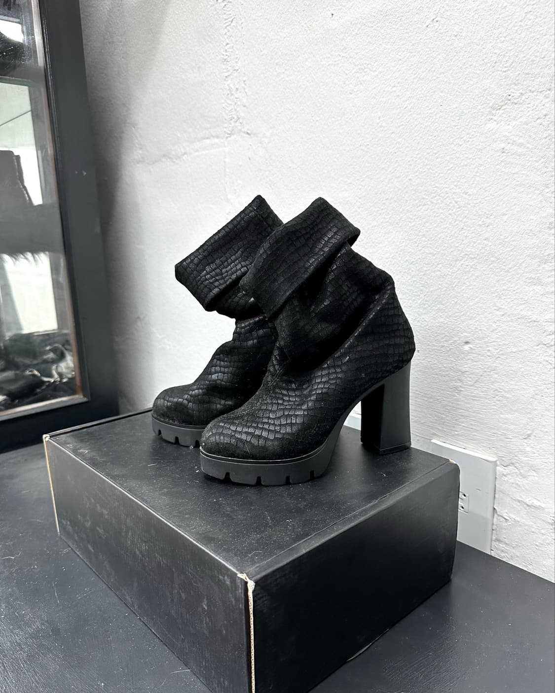 Python coating foldover boots 상품이미지3