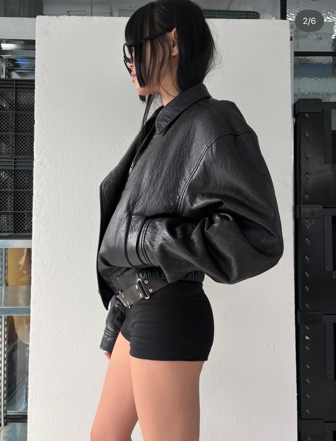 yunse faux leather jacket 윤세 레더자켓  상품이미지1