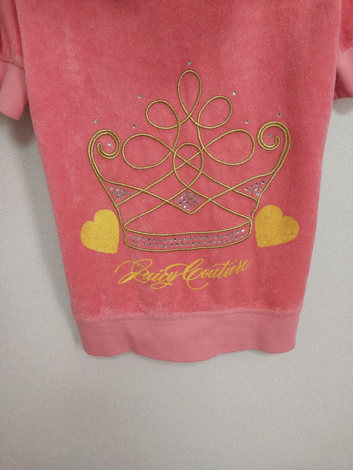 쥬시꾸뛰르 핑크 테리 후드 집업 y2k 상품이미지2