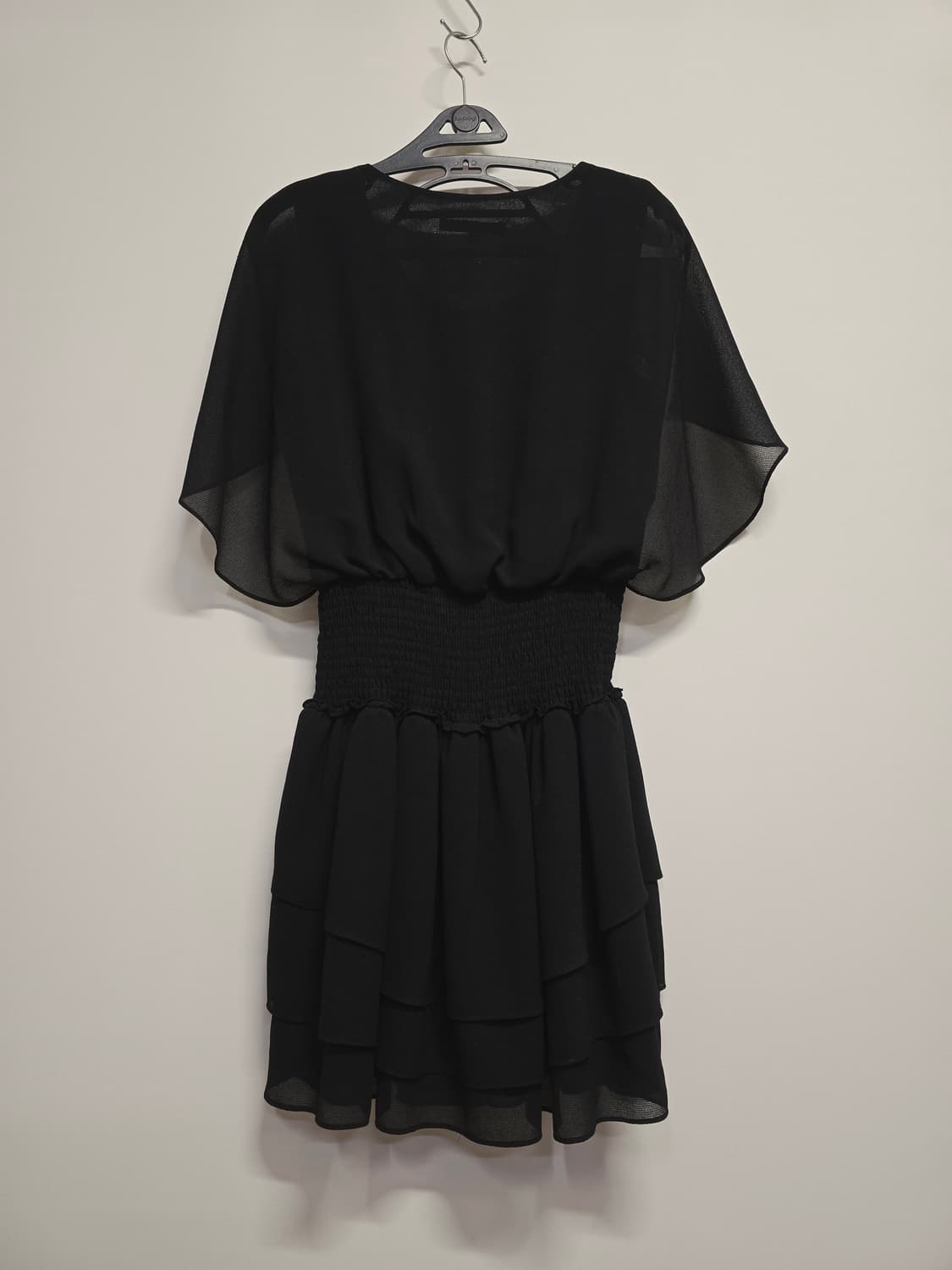 EGOIST 블랙 쉬폰 레이어드 미니 원피스 상품이미지5