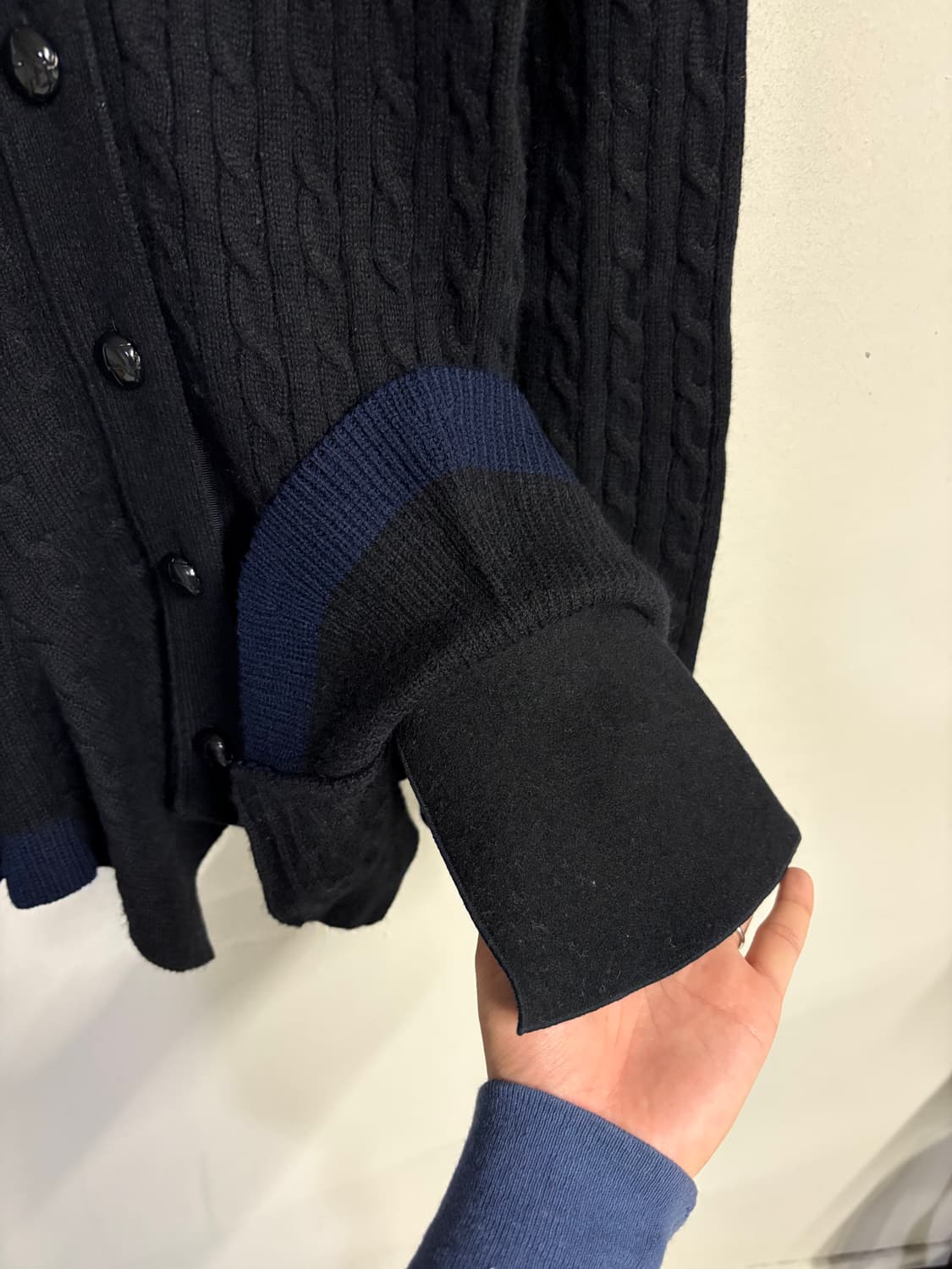 SACAI LUCK ruffle cable cardigan  상품이미지10