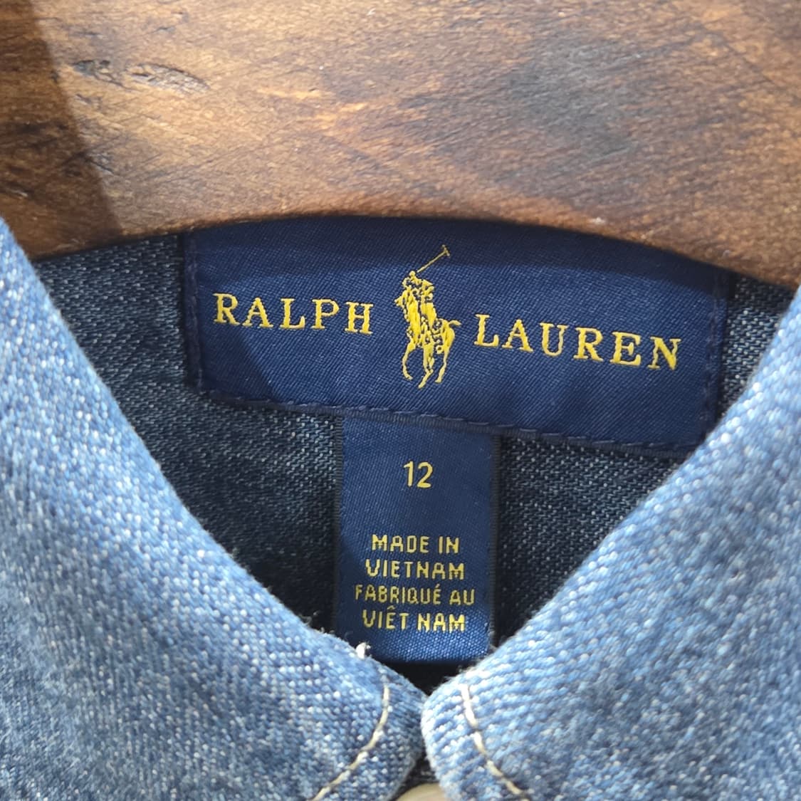 폴로랄프로렌 여아 버튼다운 샴브레이 셔츠 원피스 12  상품이미지3