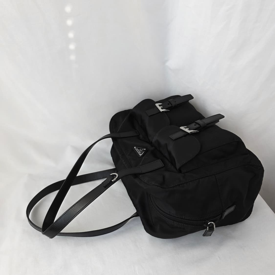 [정품 PRADA] 프라다 투포켓 나일론 숄더백 볼링백 상품이미지4
