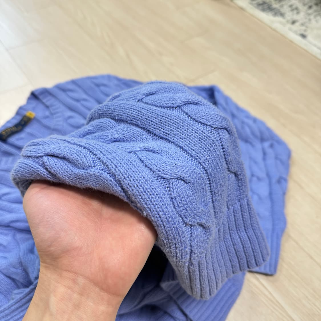 폴로 케이블니트 미드나잇블루(M) 상품이미지4