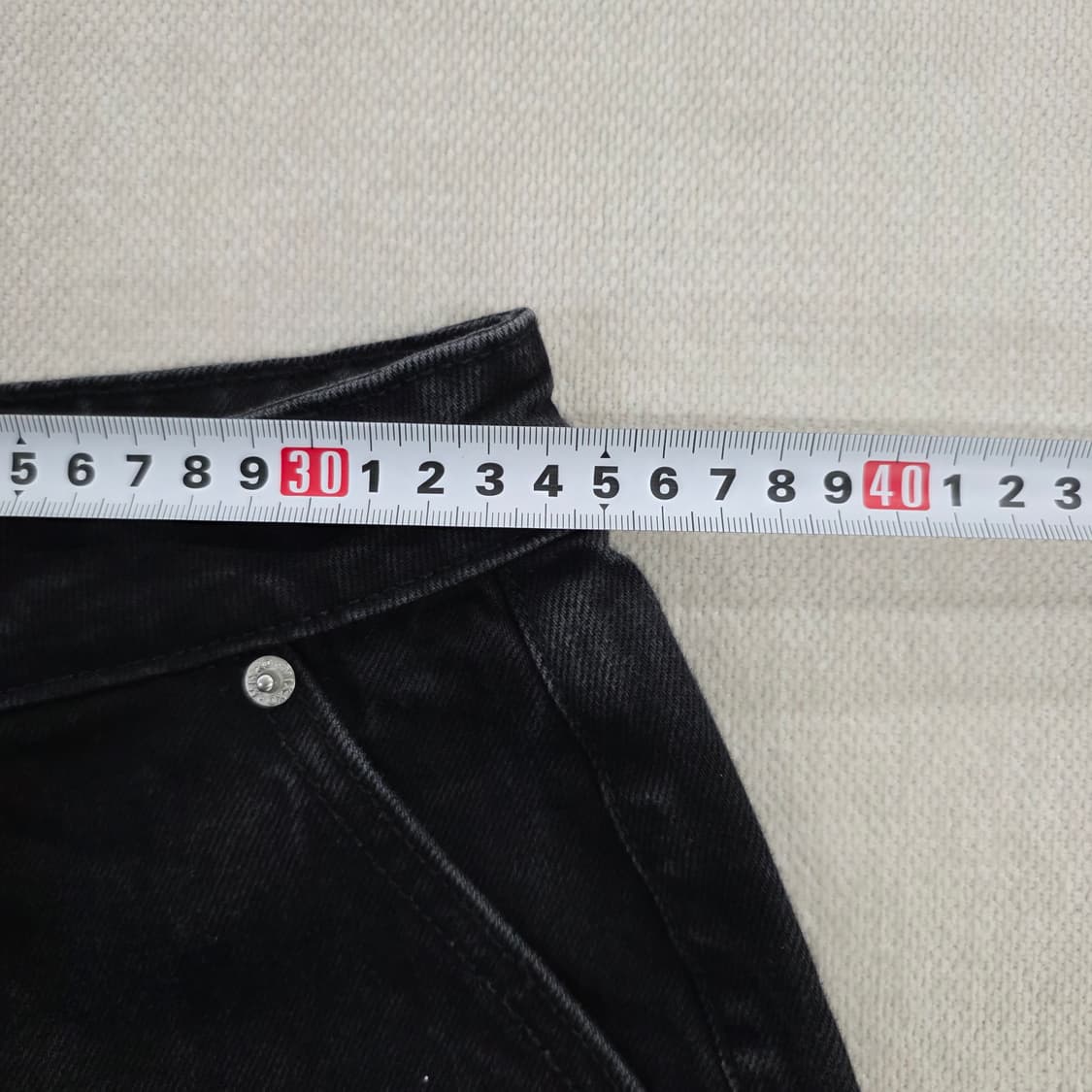 [24] 미쏘 흑청 데님 카고 팬츠 0219J 상품이미지5