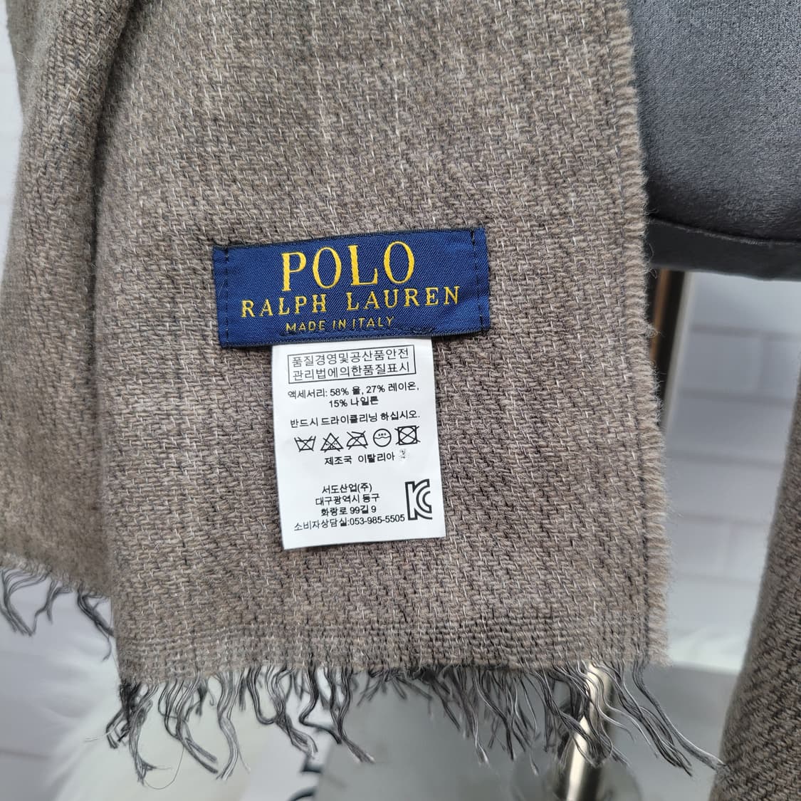 폴로랄프로렌 울 머플러 목도리 Made in Italy 남여공용 새상품급 상품이미지6