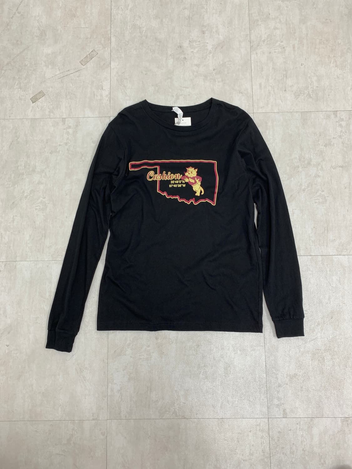 Vintage 프린팅 블랙 롱슬리브 #827 상품이미지1