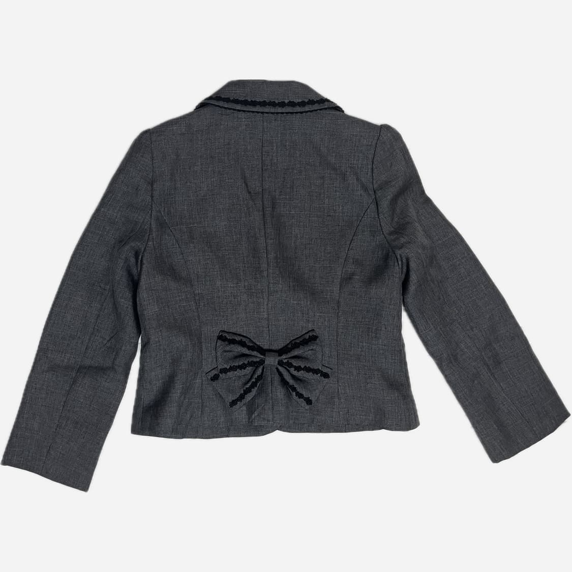 챠콜 리본 빈티지 자켓 상품이미지2