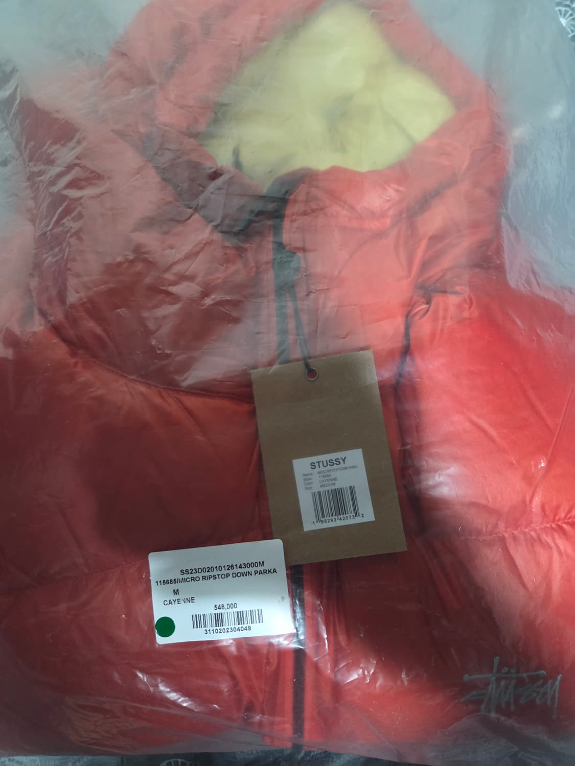스투시 Down Parka Micro Ripstop Cayenne M 상품이미지3