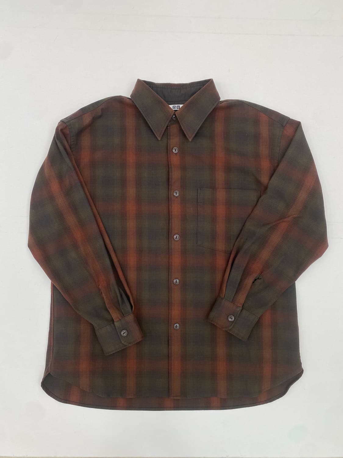 유니클로 오버사이즈 체크 셔츠 (xl) 상품이미지1