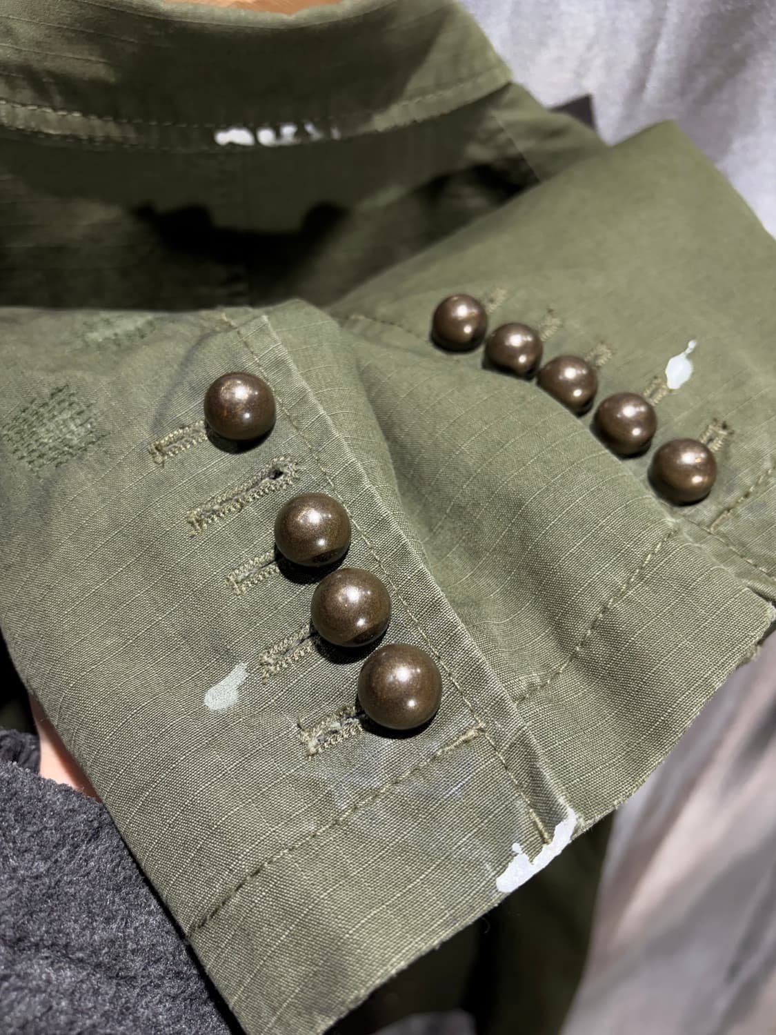 50 DSQUARED 디스퀘어드2 페인팅 써클버튼 카키 야상 자켓 상품이미지10