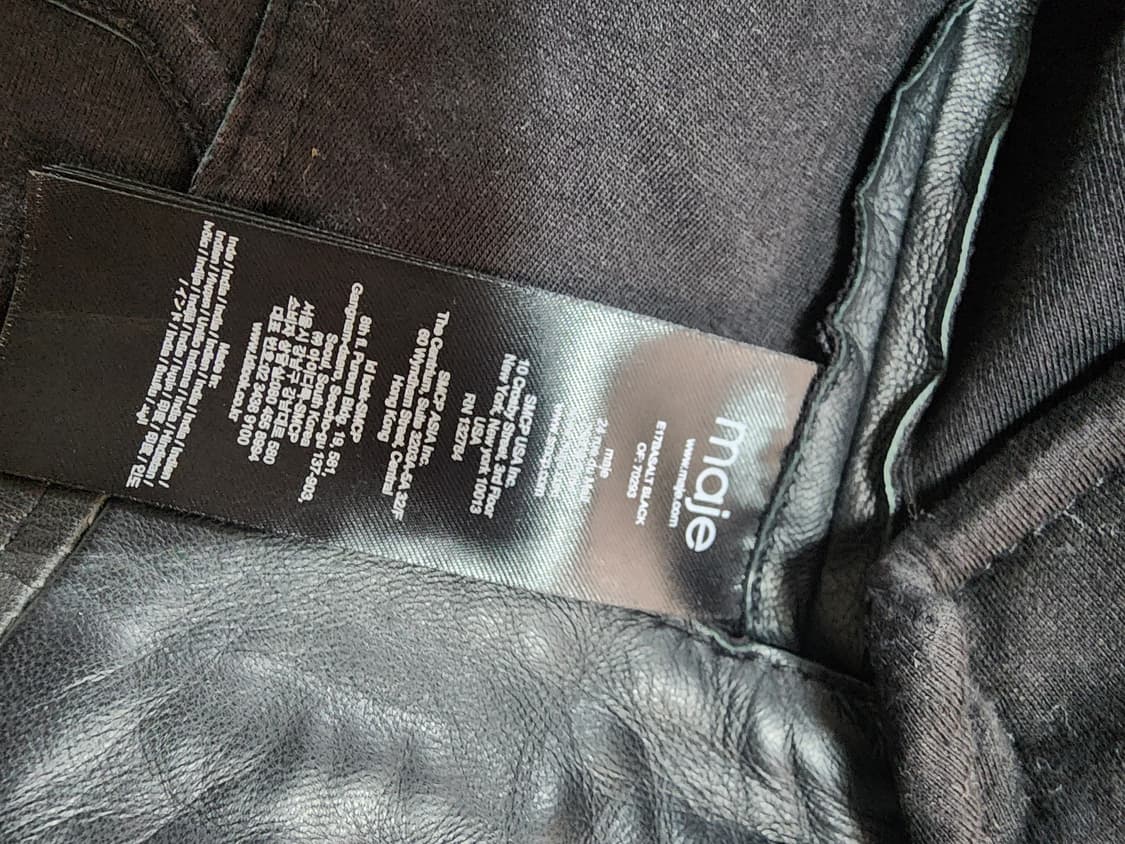 마쥬 블랙 양가죽 라이더 자켓 상품이미지5