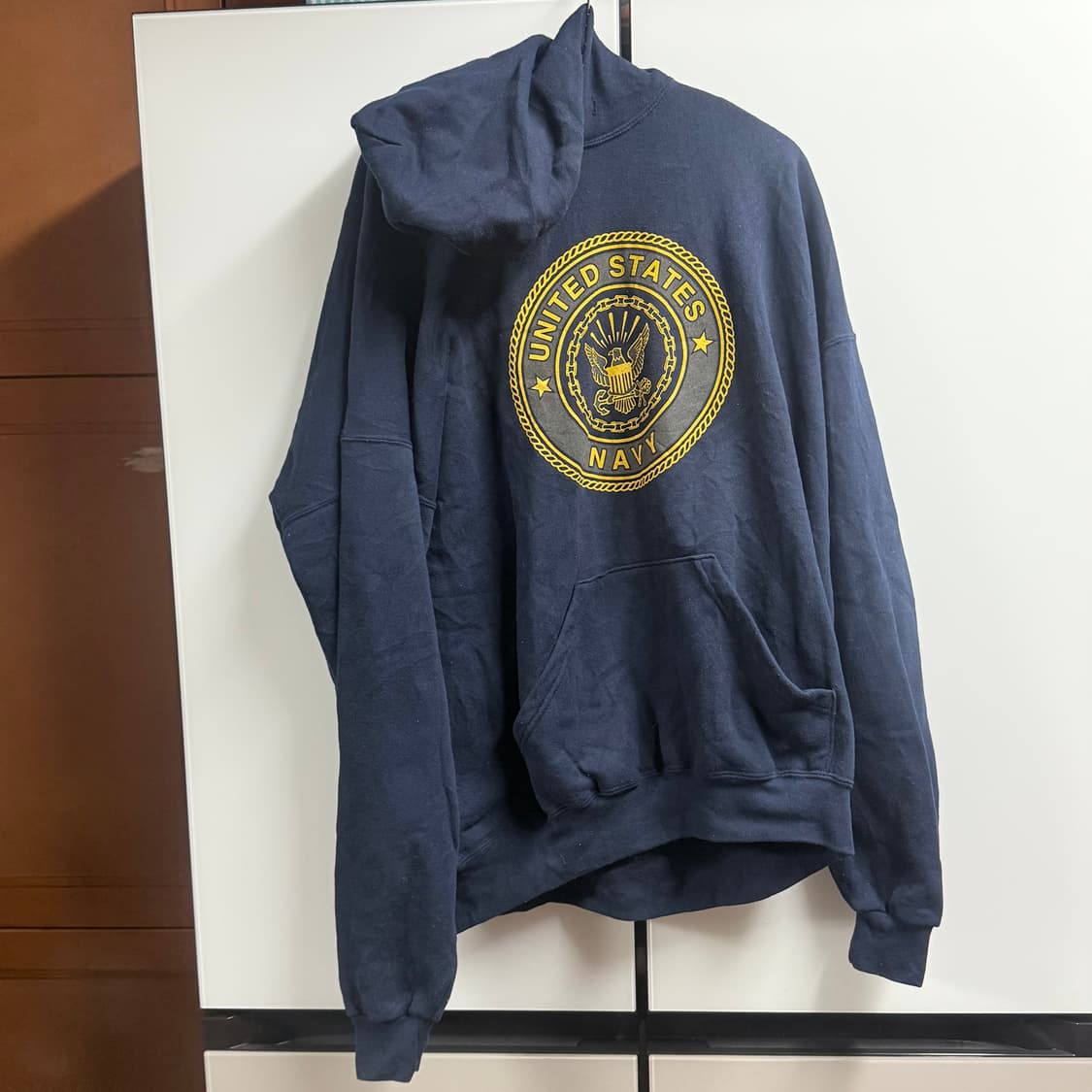 Made in usa Navy Soffee 미국 해군 네이비 후드 2XL 상품이미지1