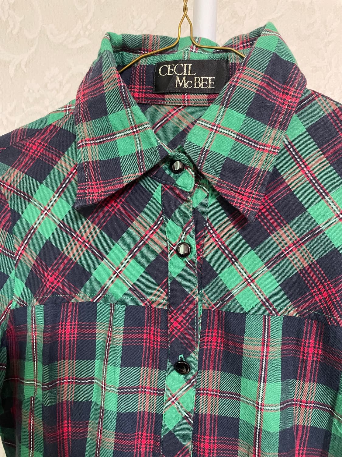 CECIL McBEE 타탄체크 롱 셔츠 상품이미지3