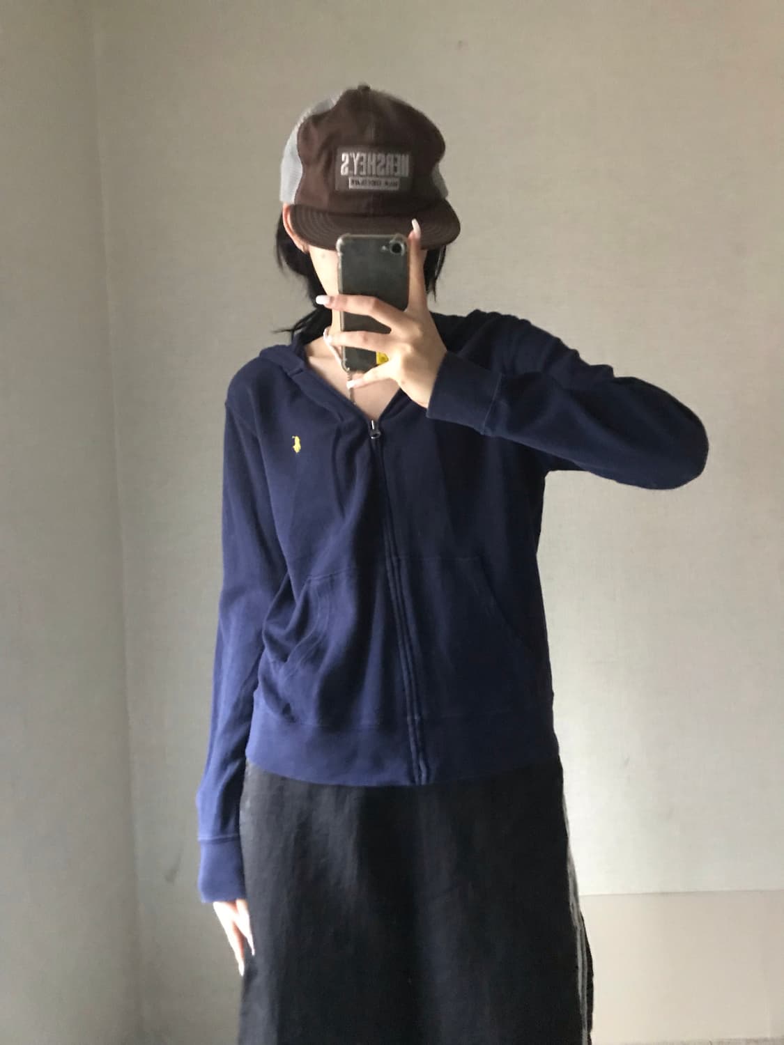 폴로 네이비 빅로고 후드집업 상품이미지4