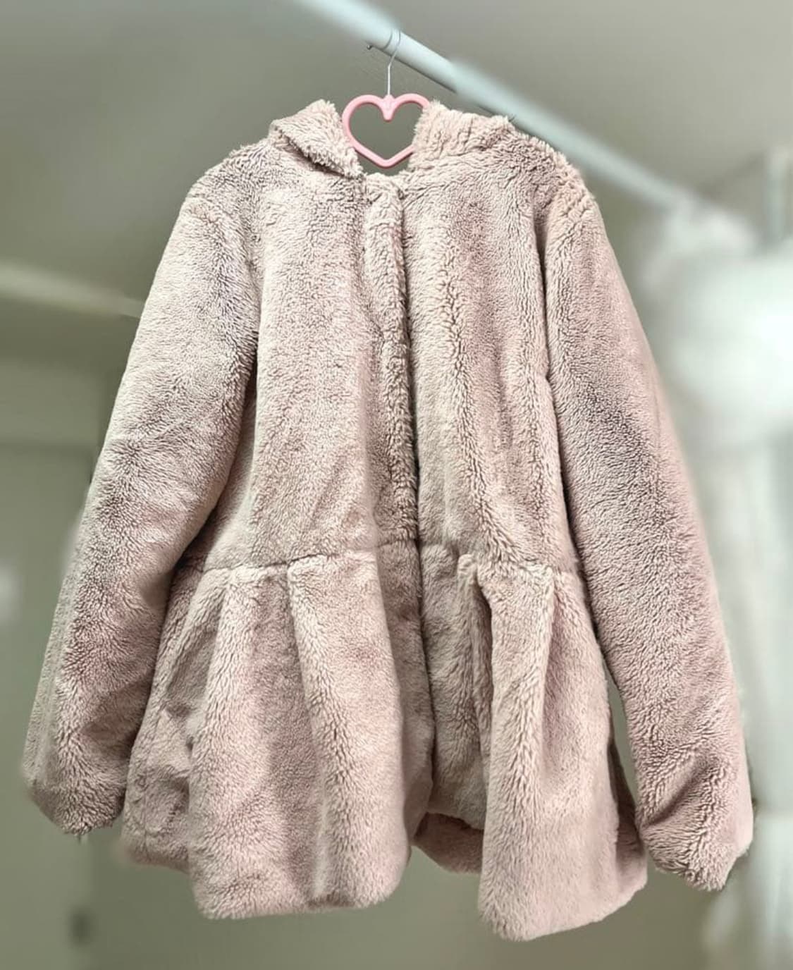 허니시나몬 우사미미 퍼자켓 코트 핑크 양산형 상품이미지3