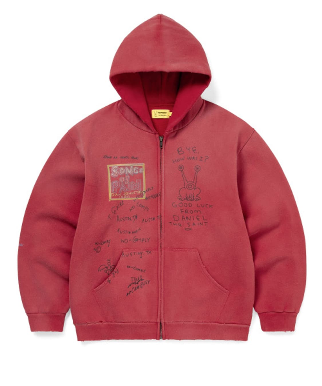 M)디스이즈네버댓 다니엘존스턴 후드집업 레드 상품이미지1