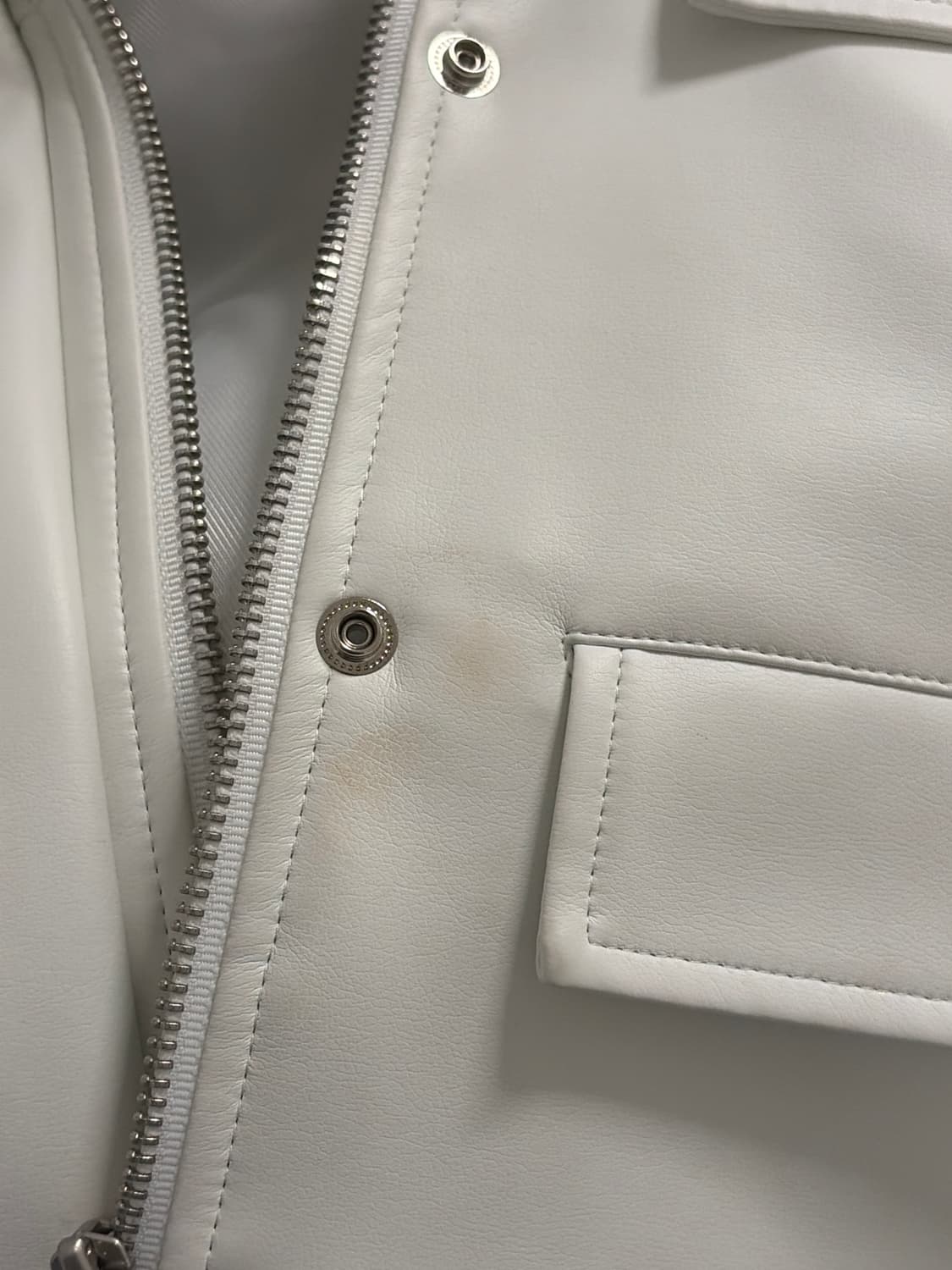 leey crop bomber hoodie jacket white 상품이미지2