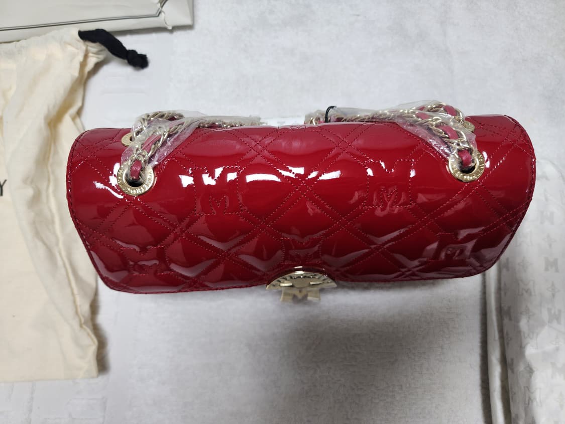 메트로시티 페이던트 리얼 가죽 핸드백 새상품 상품이미지5