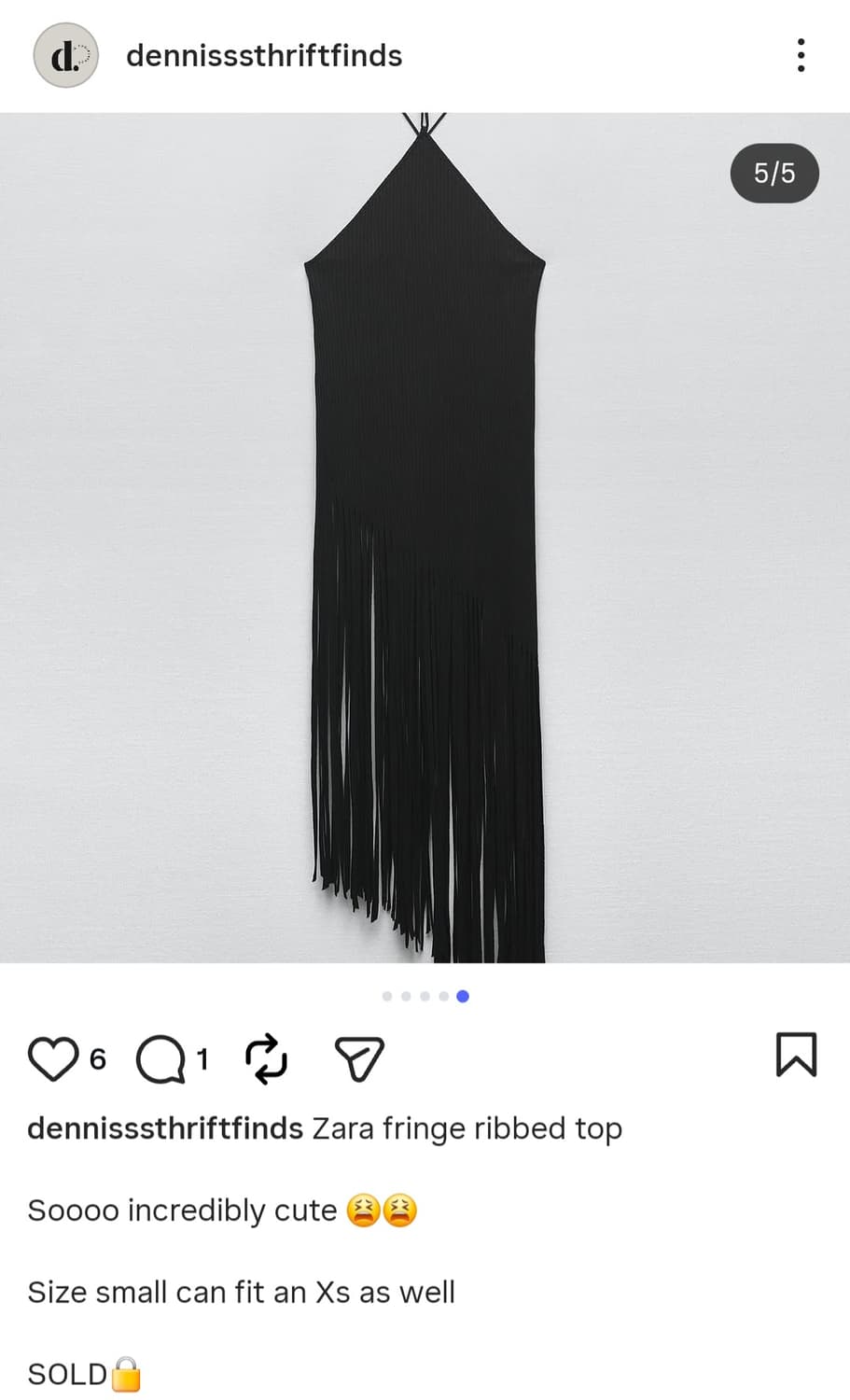 자라 프린지 니트 원피스🖤 페스티벌룩 휴양지룩 상품이미지2