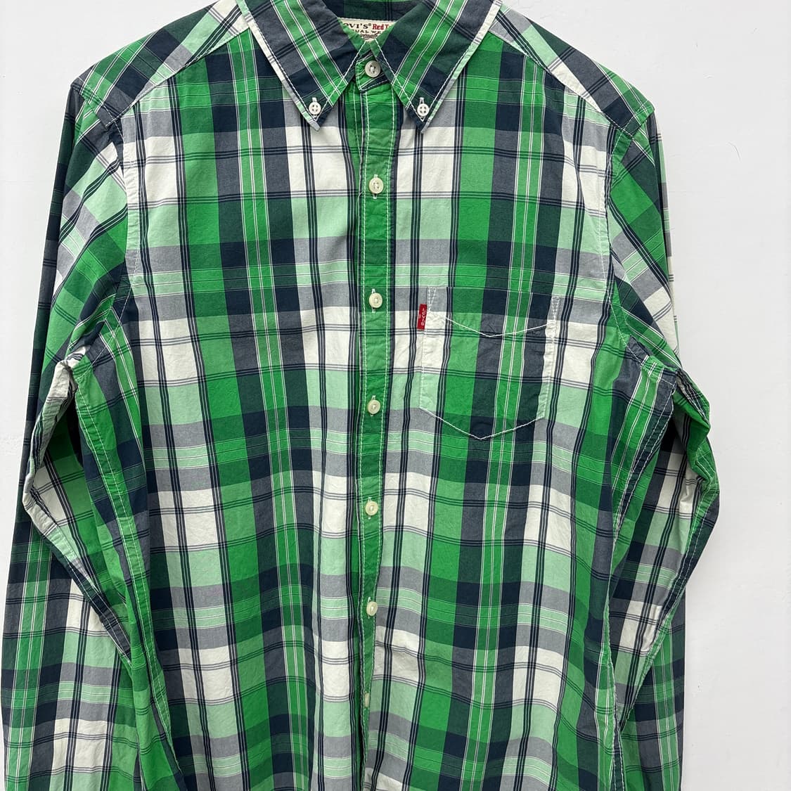 리바이스 그린 체크 셔츠 남방 남성 L 상품이미지2
